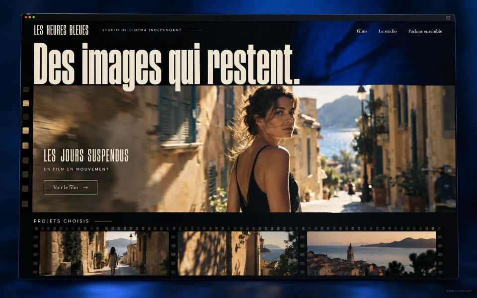 LES HEURES BLEUES · Sitio web de estudio de cine independiente