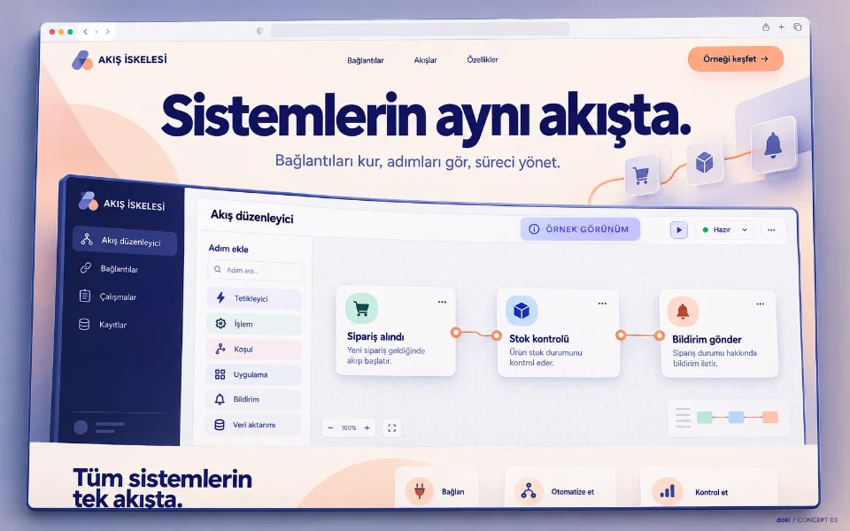 AKIŞ İSKELESİ · Sitio web de automatización de integraciones