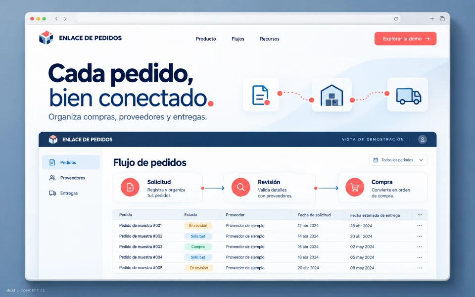 ENLACE DE PEDIDOS · Sitio web de pedidos y compras