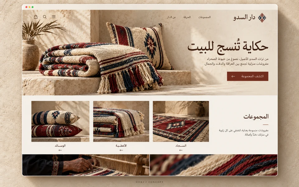 دار السدو · Tienda online de textiles tejidos para el hogar