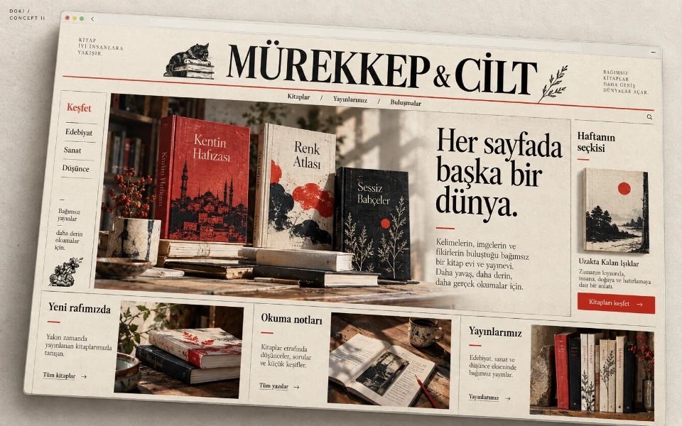 MÜREKKEP & CİLT · Sitio de librería independiente y editorial