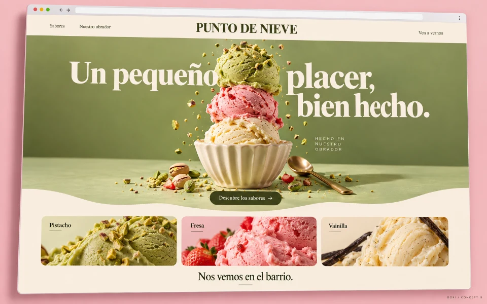PUNTO DE NIEVE · Sitio de heladería y pastelería