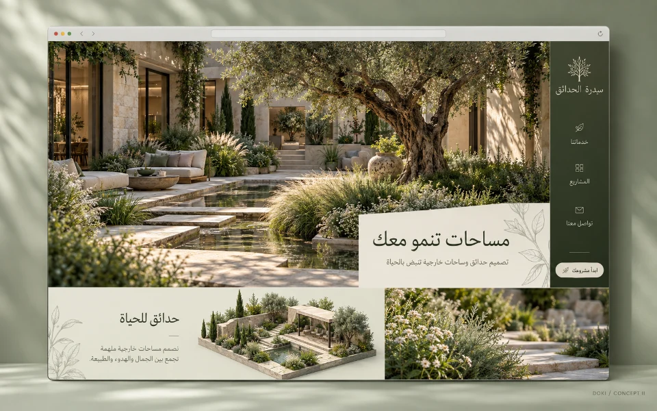 سِدرة الحدائق · Sitio de diseño de paisajismo y jardines