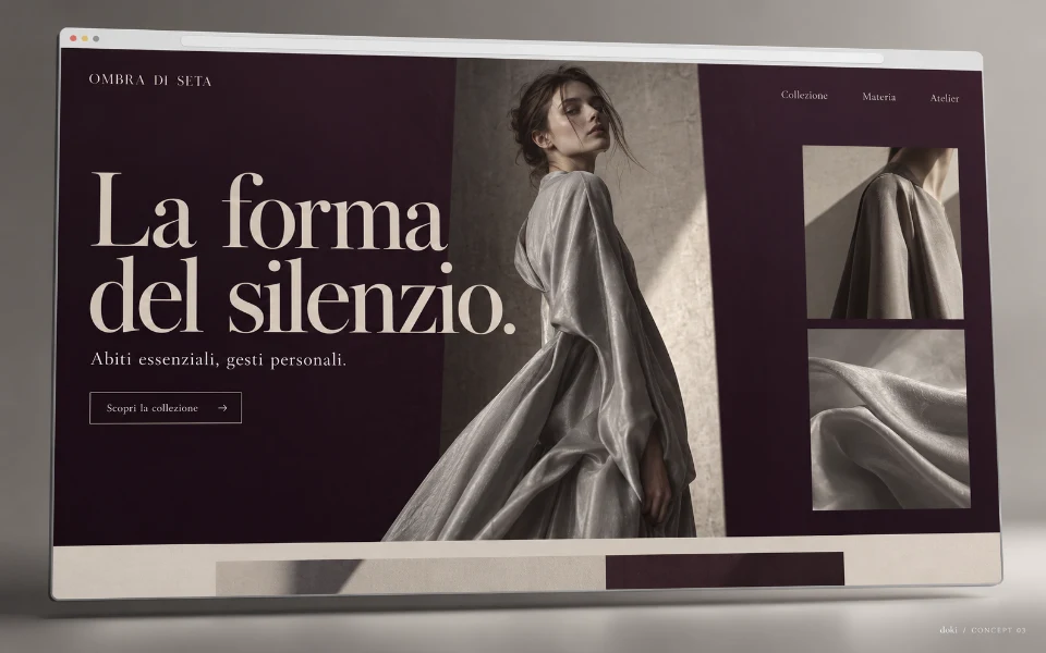 OMBRA DI SETA · Sitio web de diseño de moda