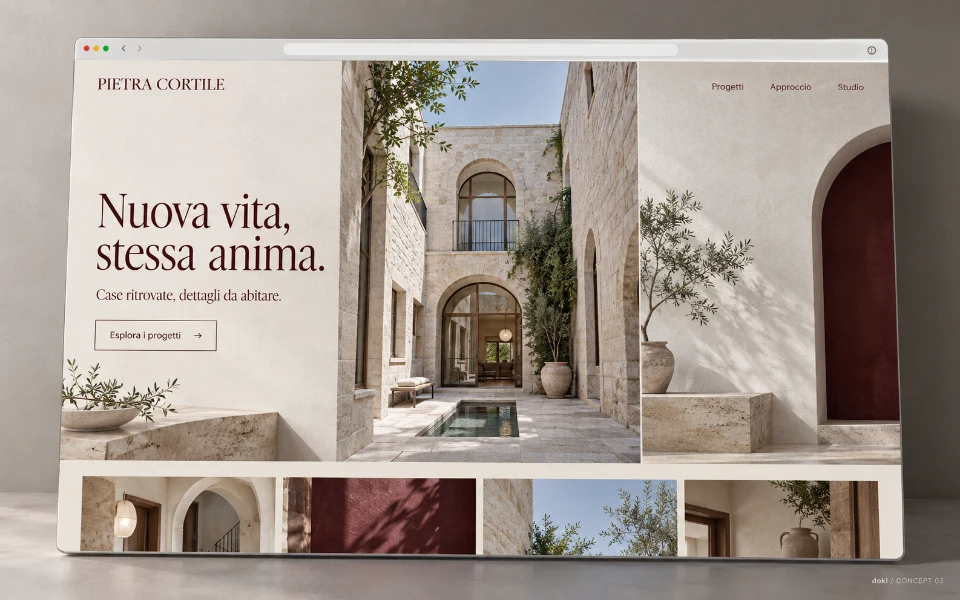 PIETRA CORTILE · Sitio web de estudio de renovación de hogares