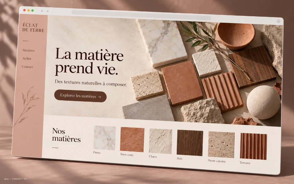 ÉCLAT DE TERRE · Sitio web de materiales de construcción naturales