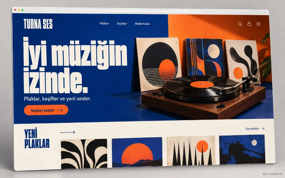 TURNA SES · Sitio web de tienda de discos y música