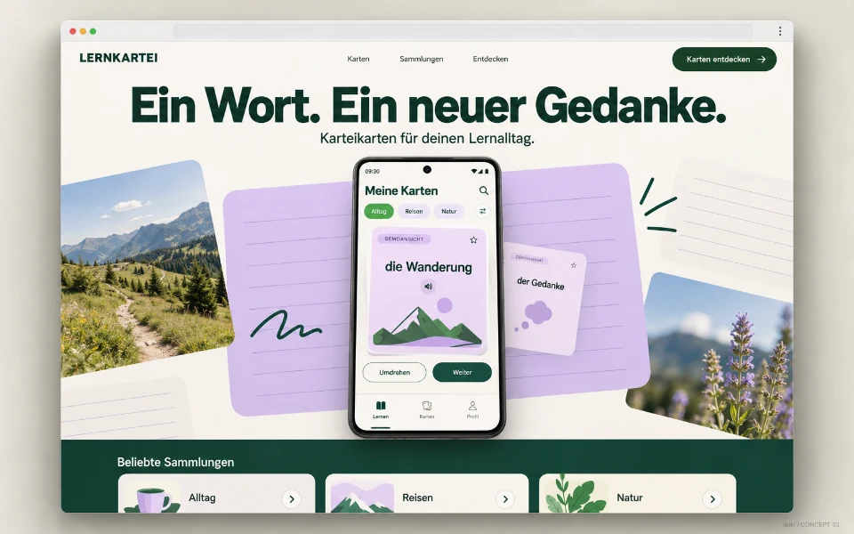 LERNKARTEI · Sitio web de aplicación Android de tarjetas de memoria